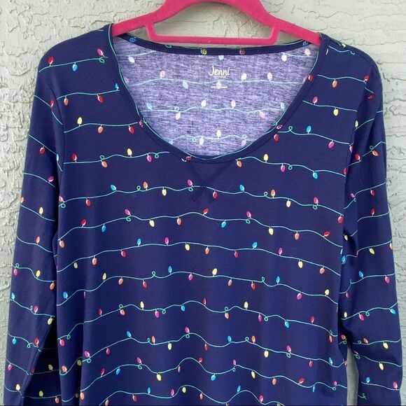 Jenni Christmas Lights Sz L Sleepwear NWT - Picture 3 of 13